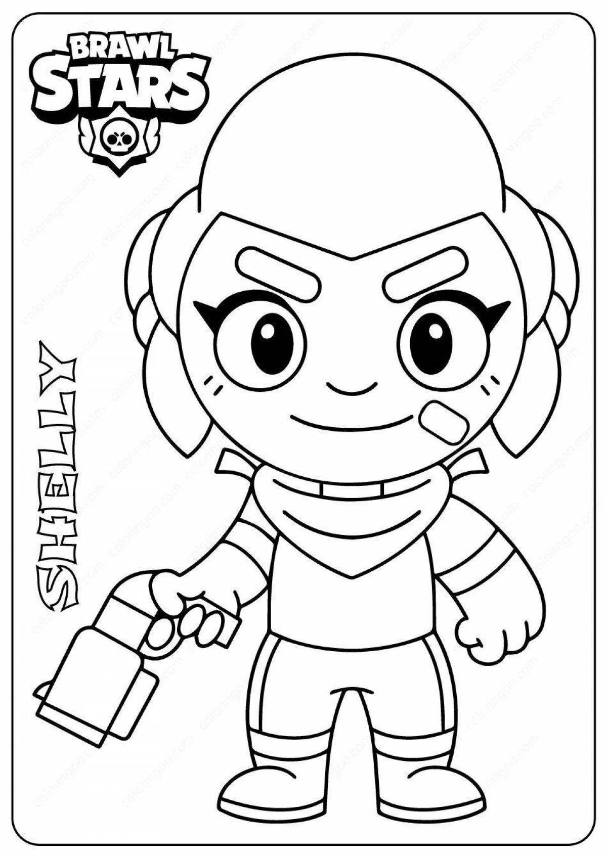 Brawl stars shelly live coloring