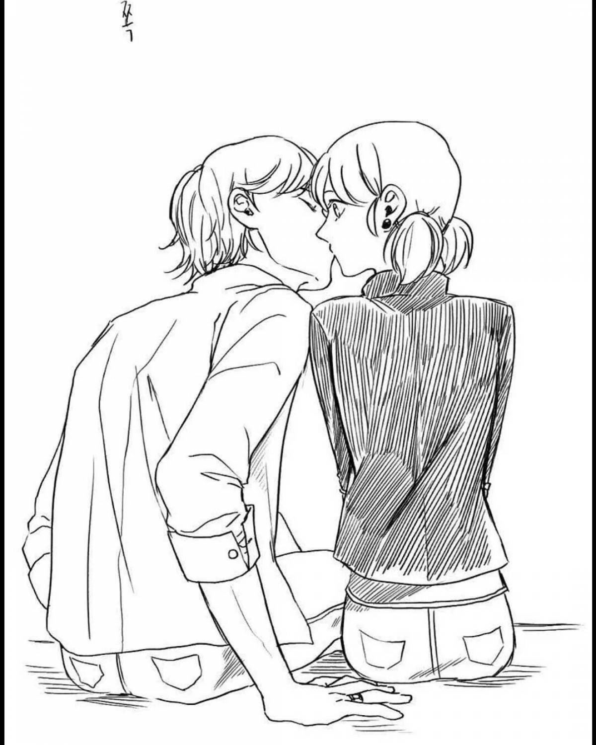Blessed marinette and adrien coloring book