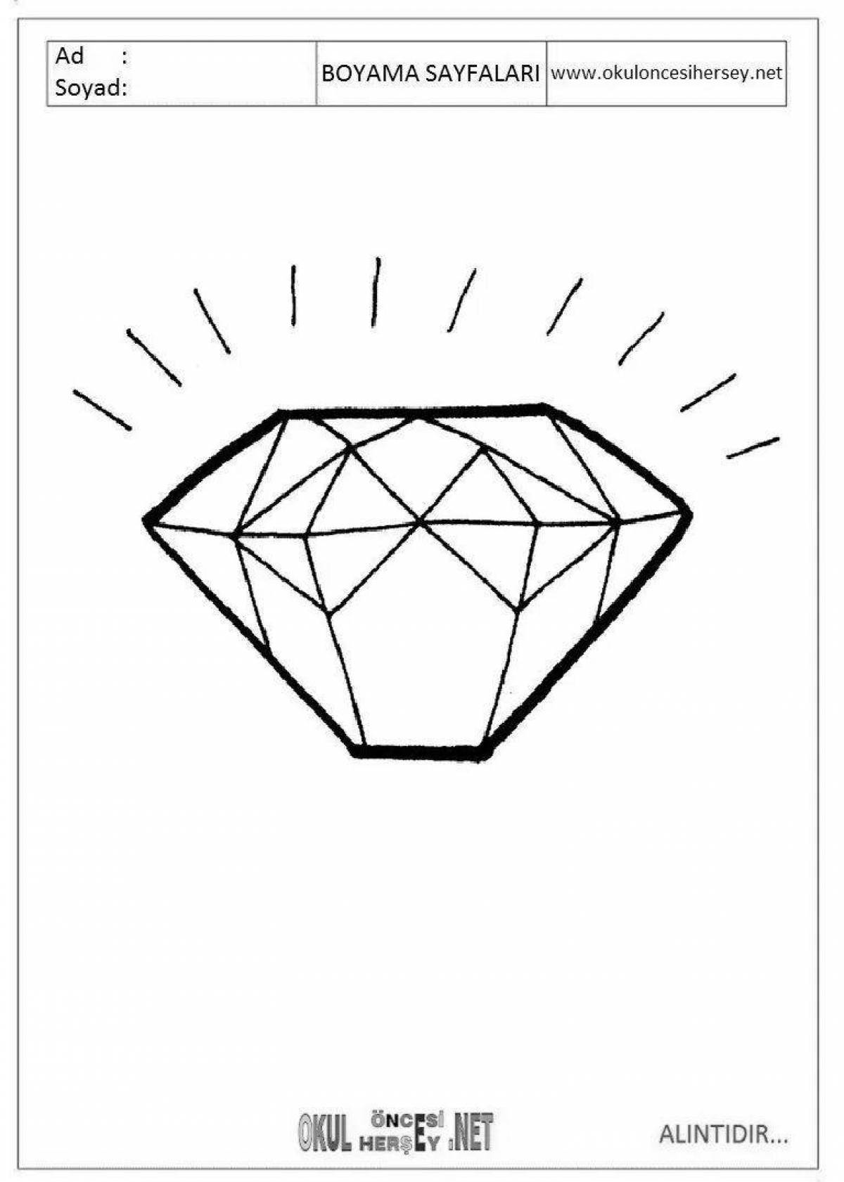Glitter diamond coloring book for kids
