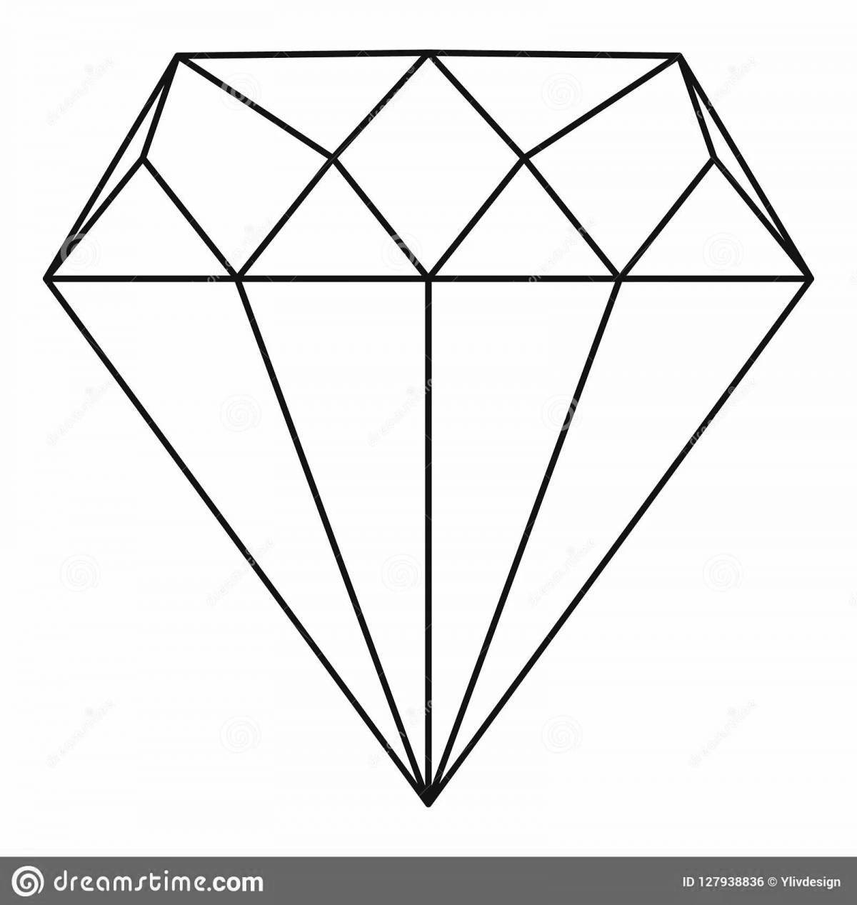 Shining diamond coloring book for kids