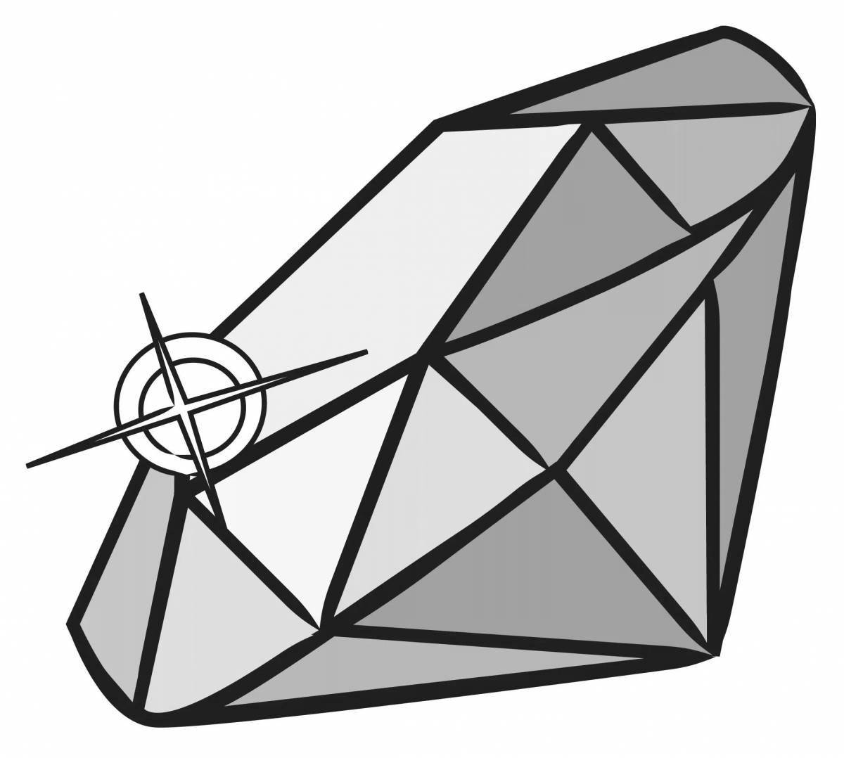 Bright diamond coloring book for kids