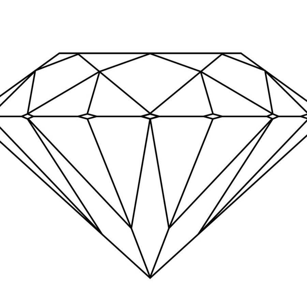 Dazzling diamond coloring book for kids