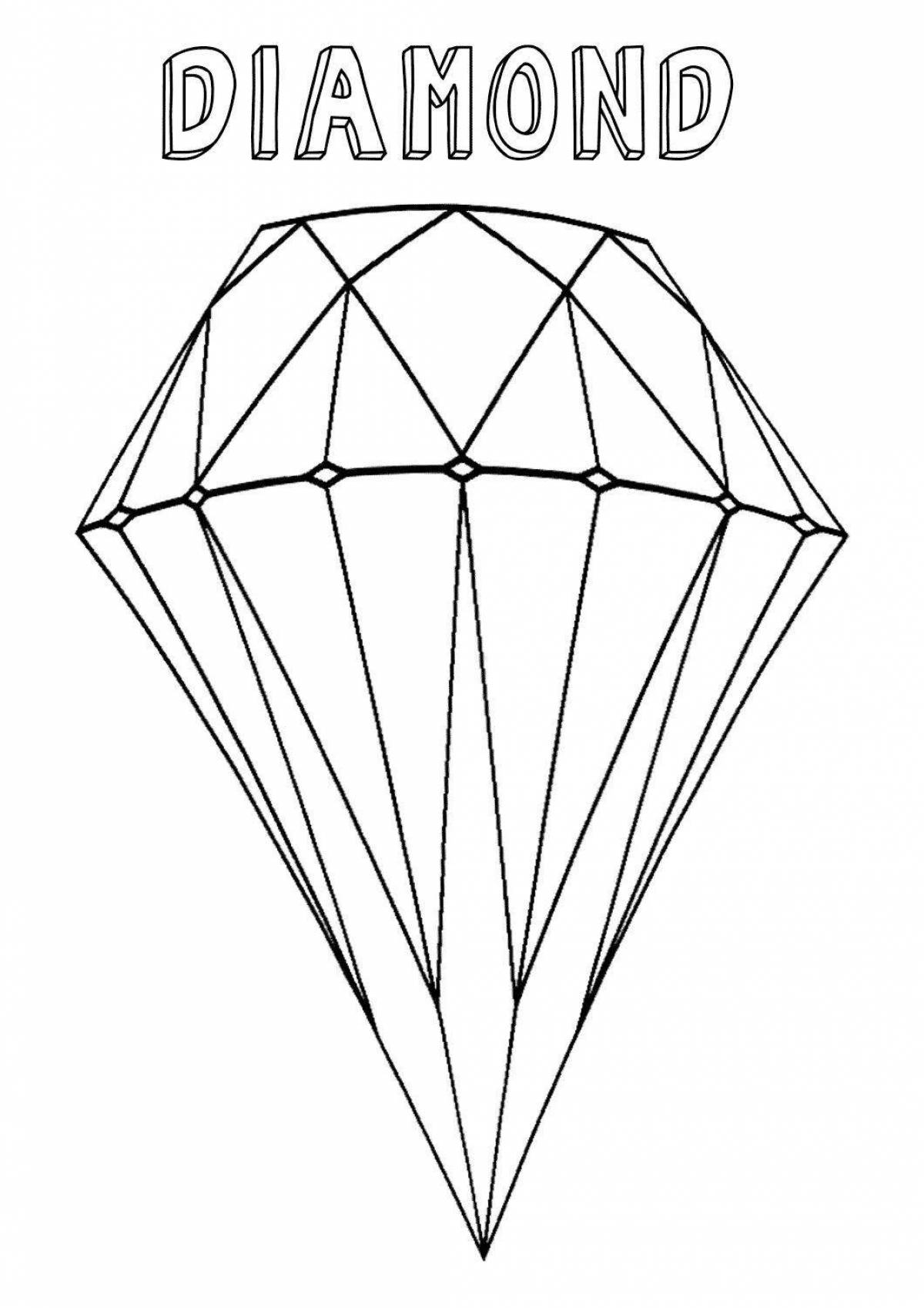Great diamond coloring book for kids