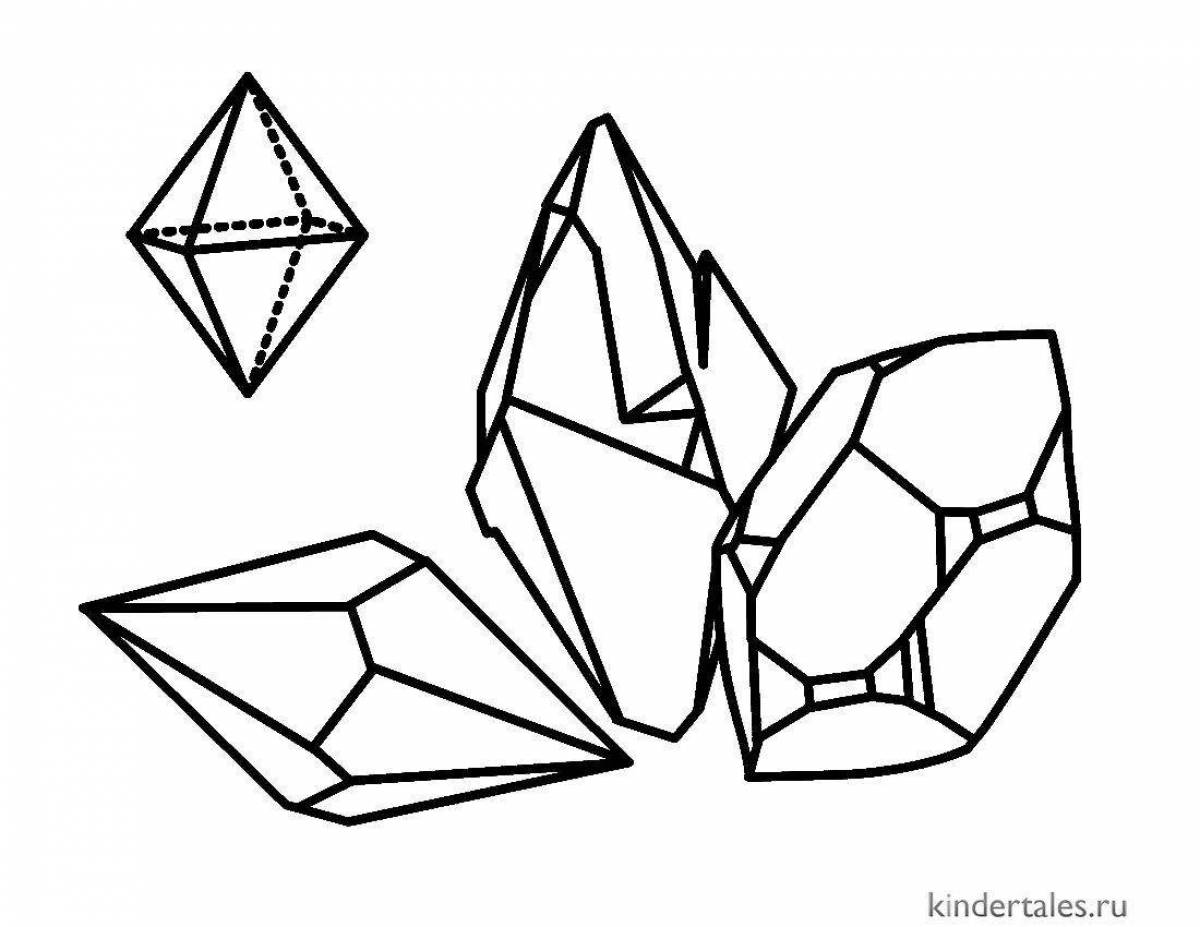 Shiny diamond coloring book for kids