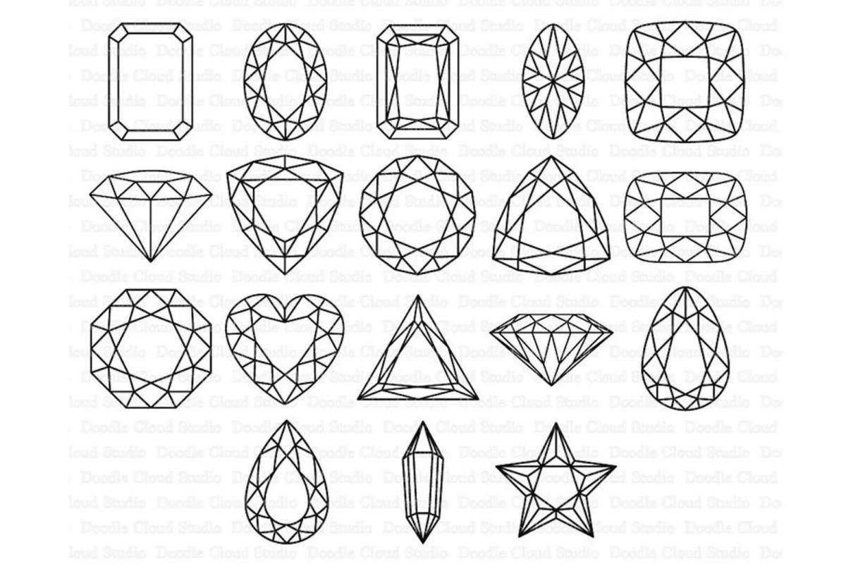Adorable diamond coloring book for kids