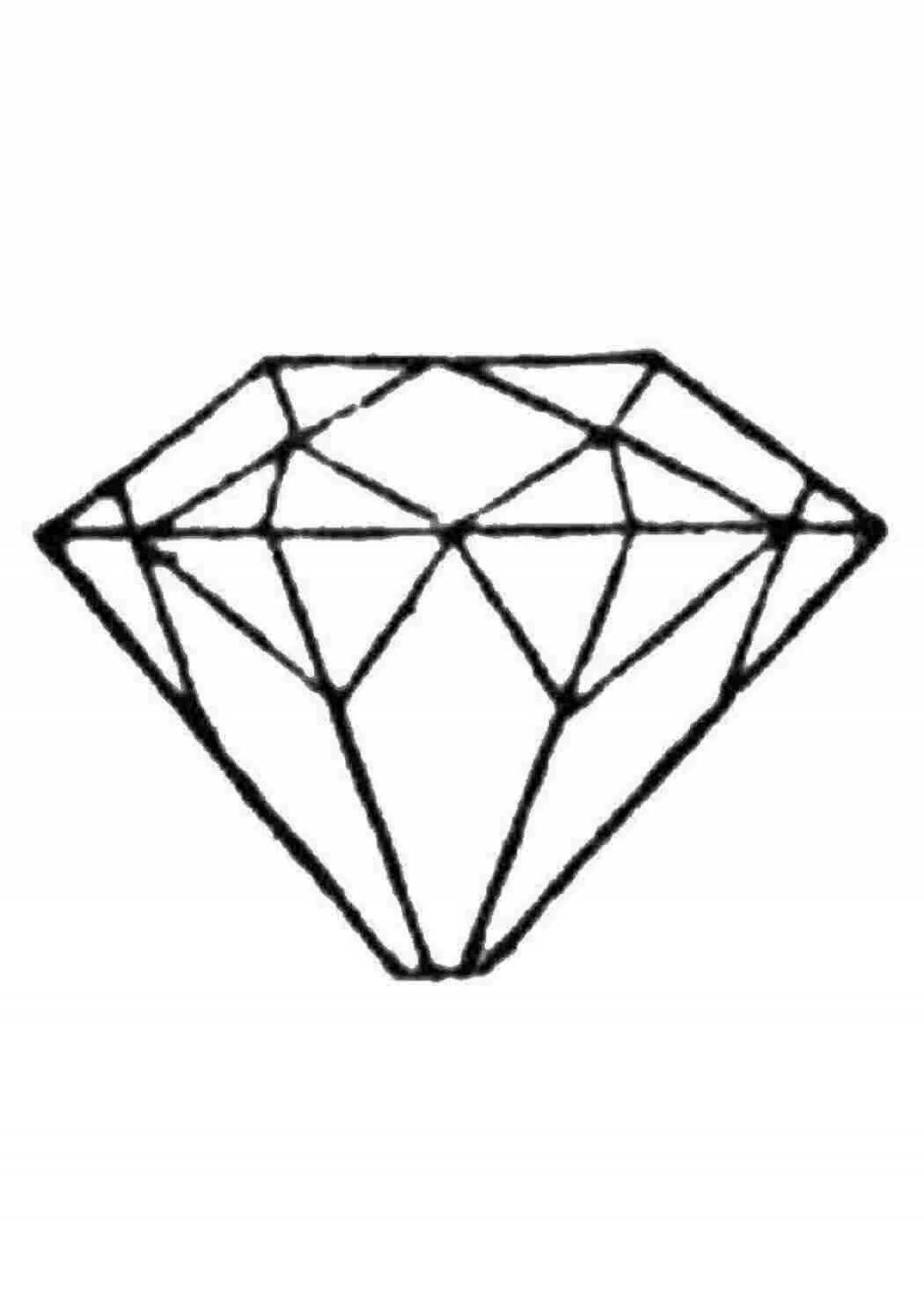 Great diamond coloring page for kids