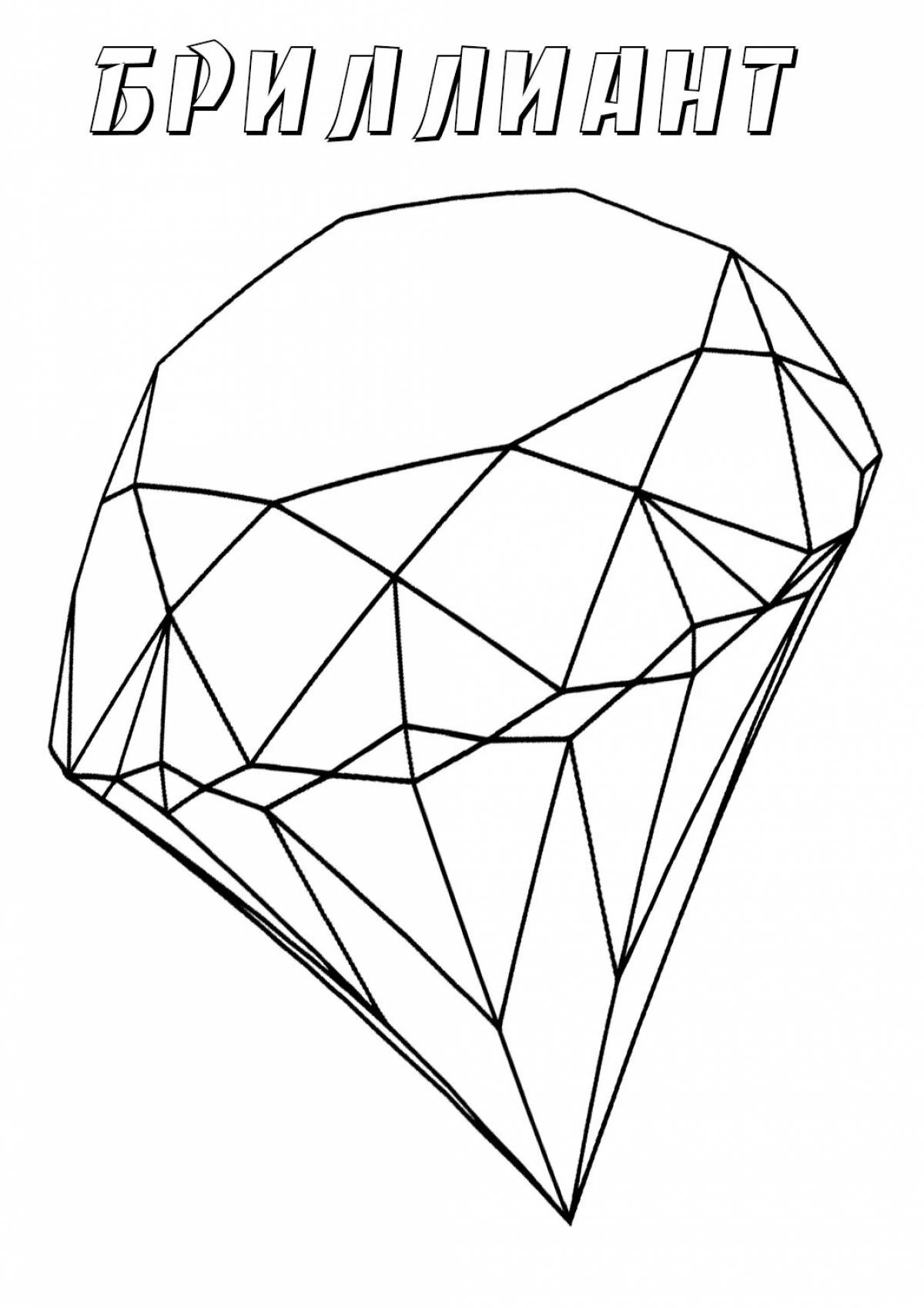 Magic diamond coloring book for kids