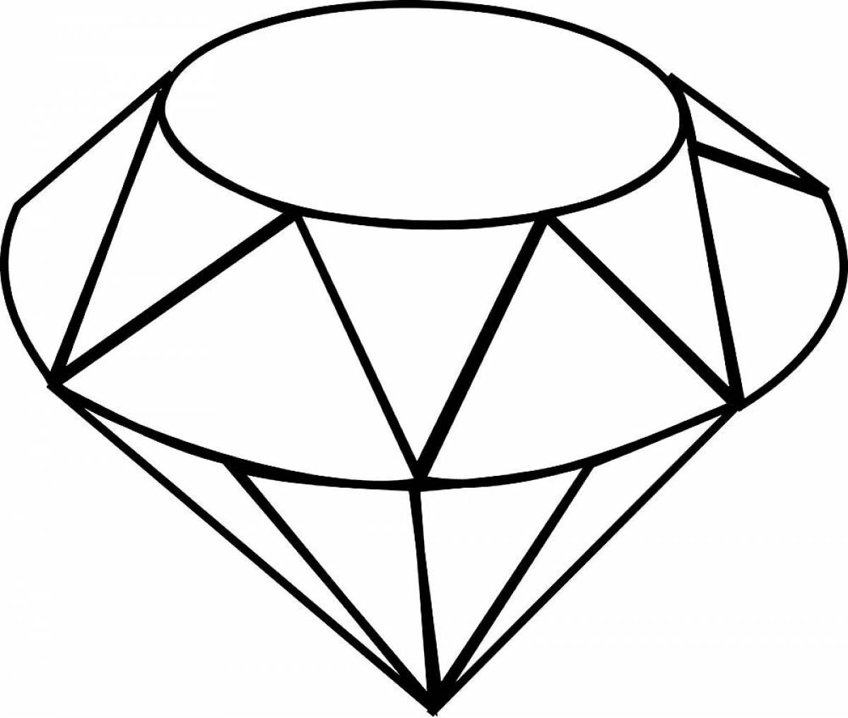 Exalted diamond coloring page for kids
