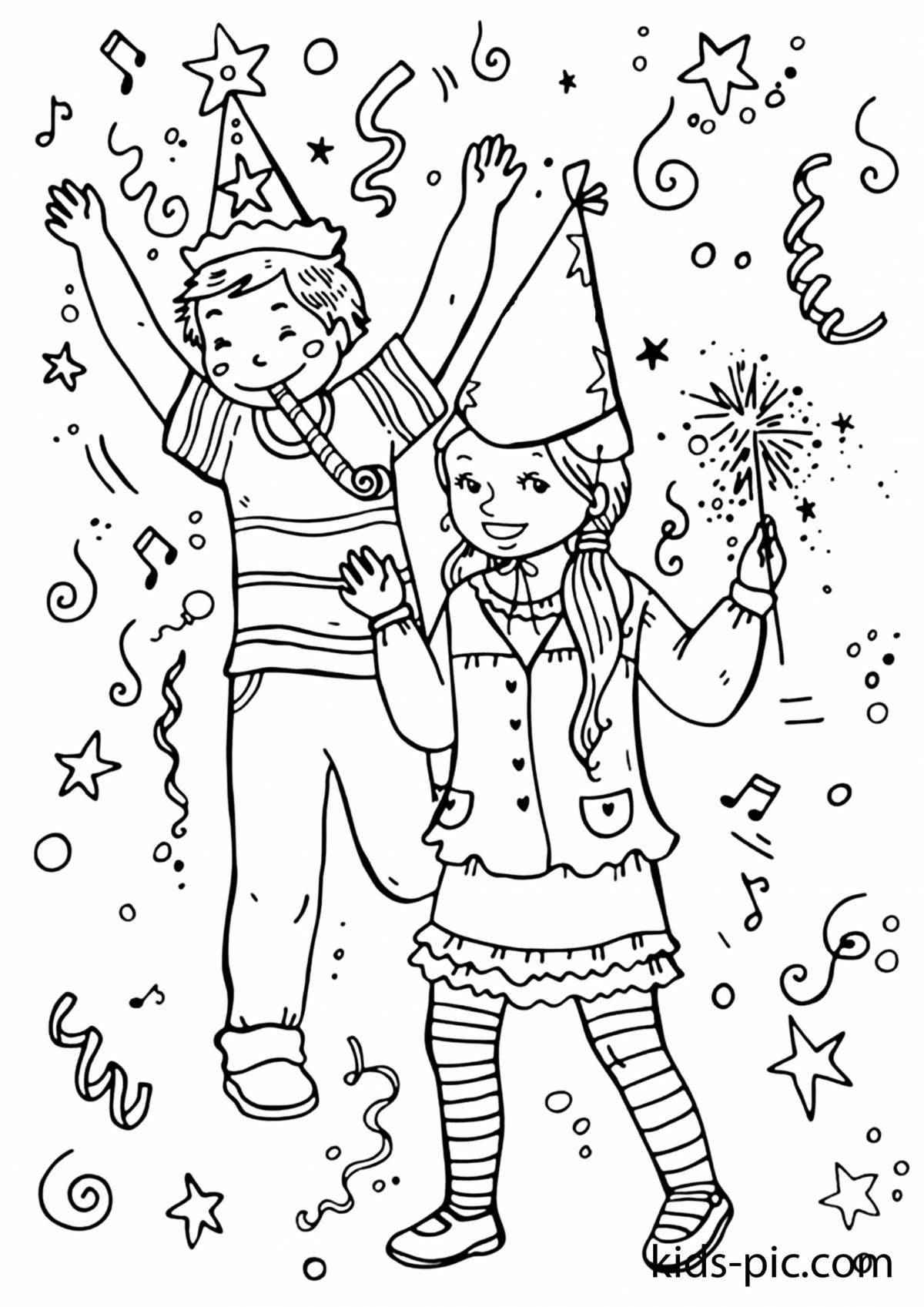 Sparkling sparklers coloring page