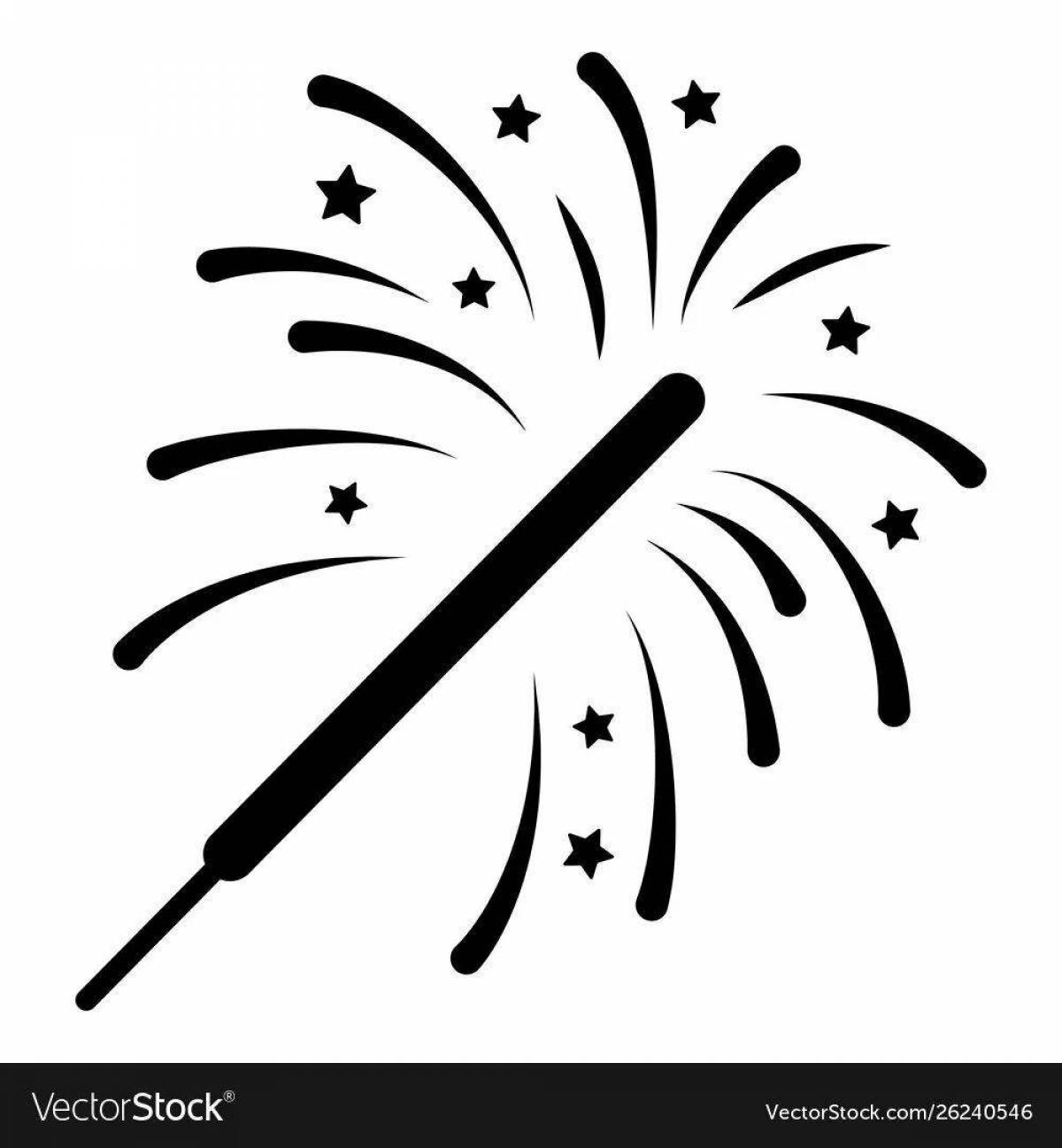 Fine sparklers coloring page