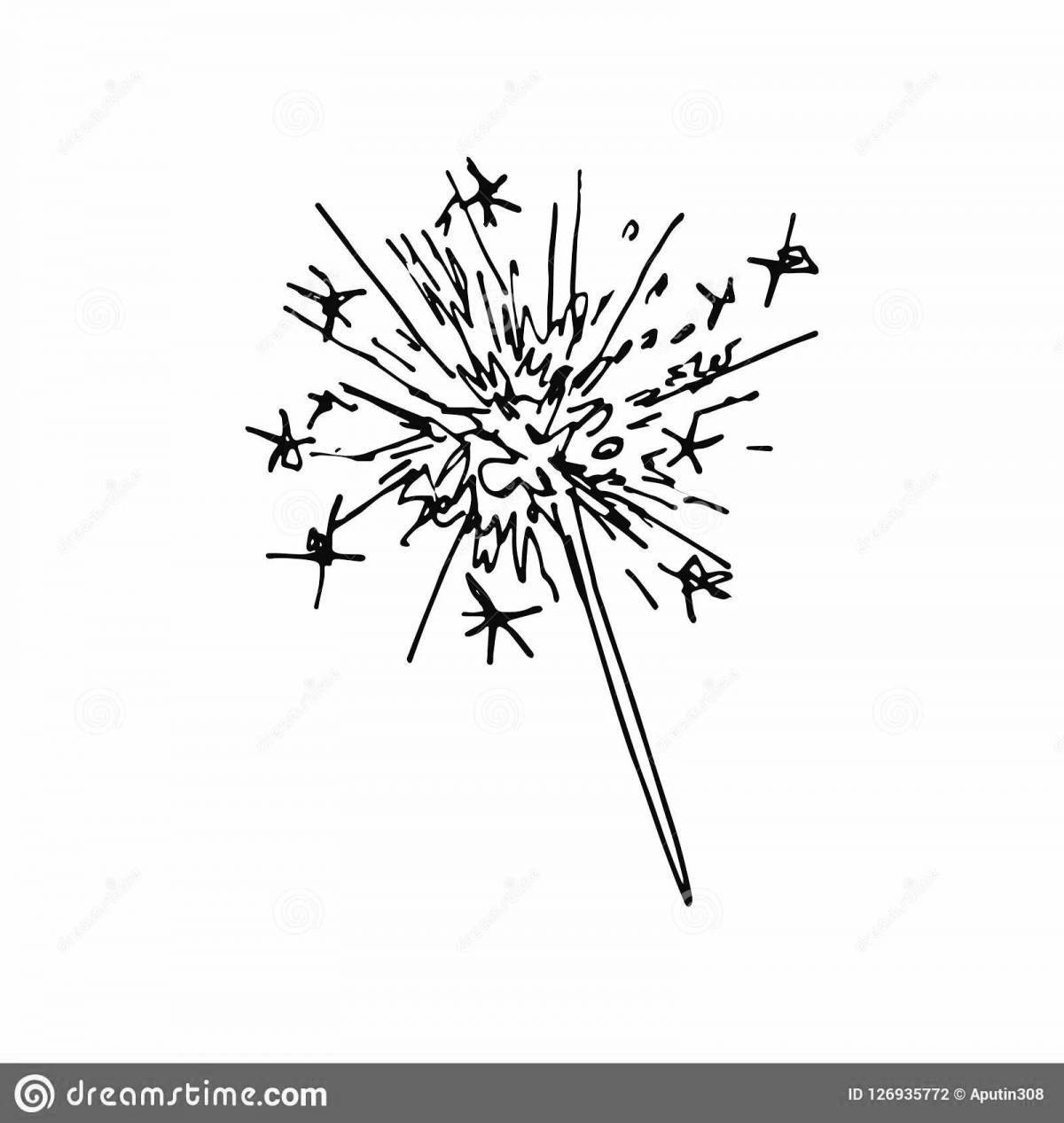 Luxury nose sparklers coloring page