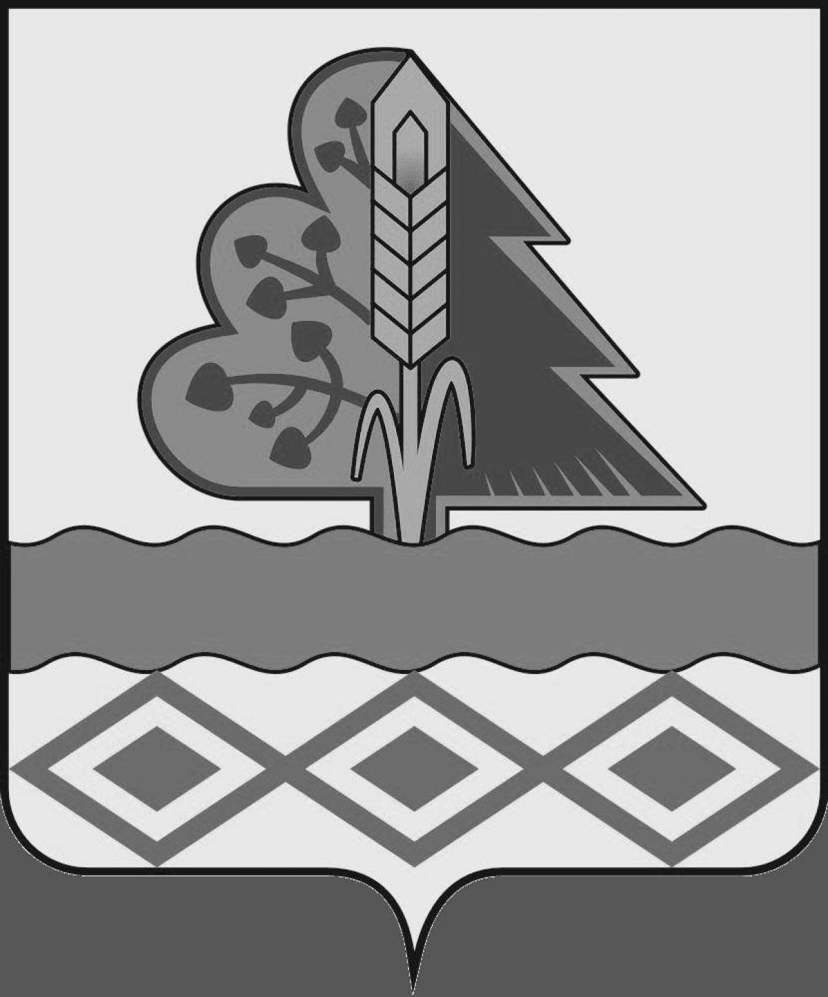 Вдохновляющая раскраска герб республики коми