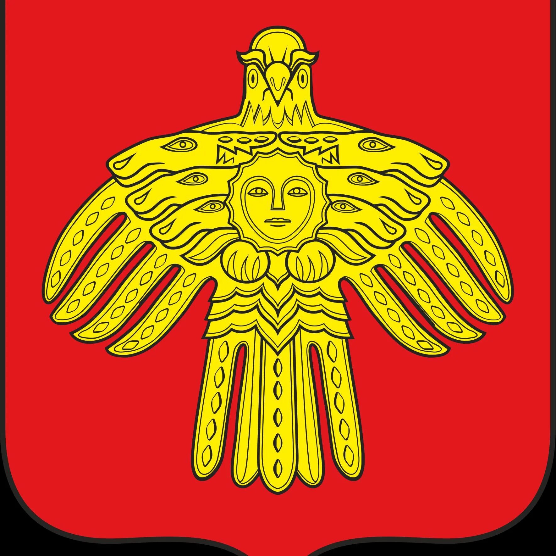 Раскраска игривый герб республики коми