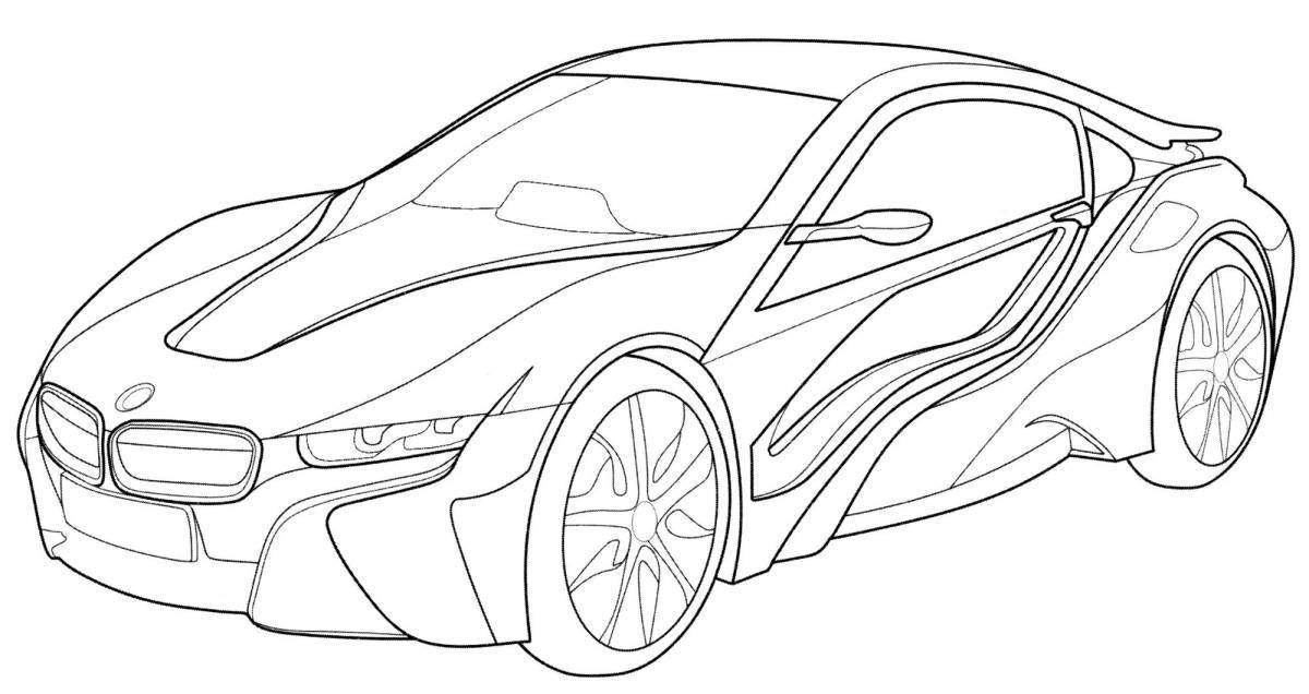 Luxury bmw 8 coloring page