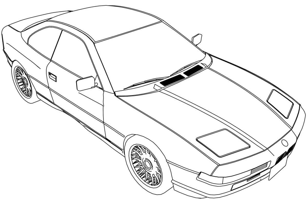 Intricate bmw 8 coloring