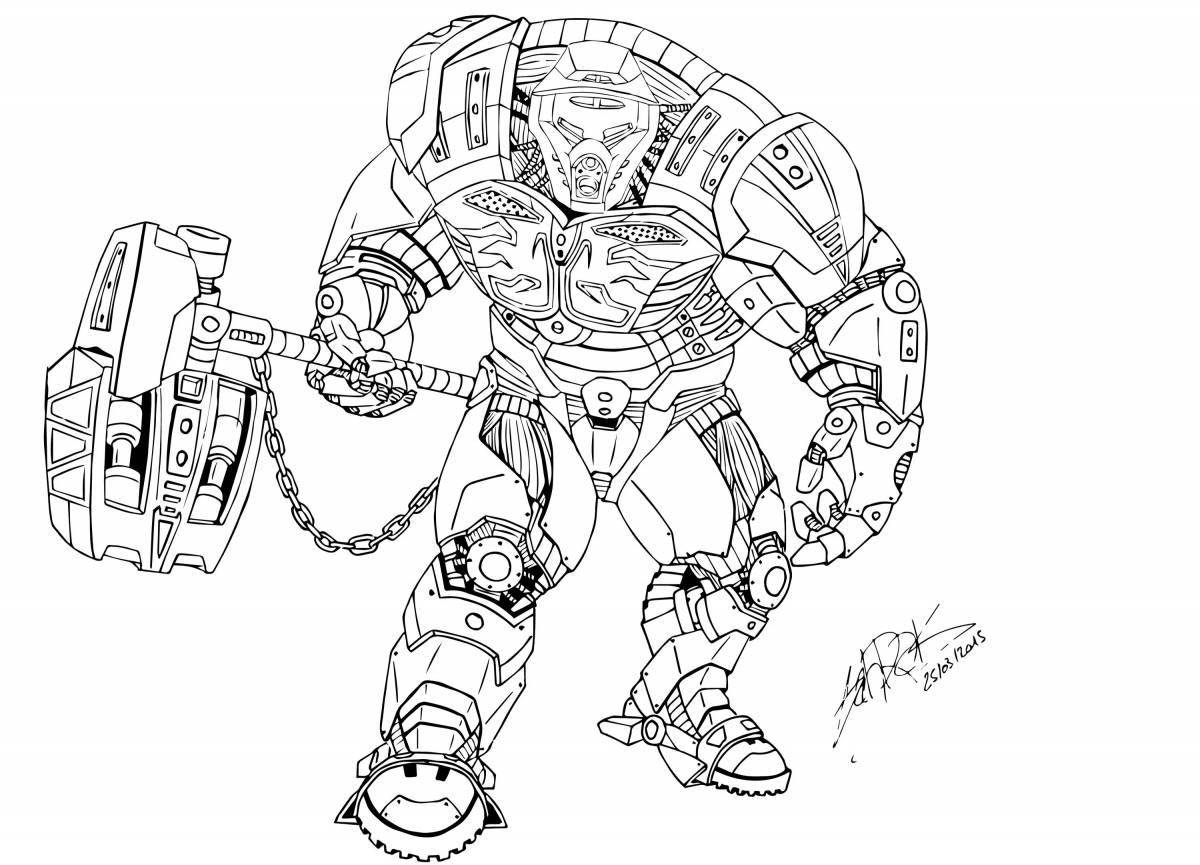 Living steel maidas coloring page