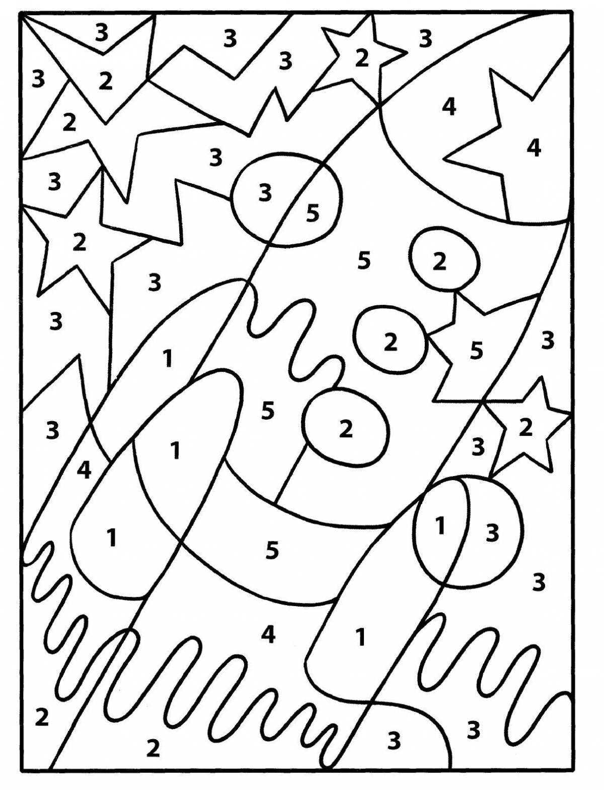 Joyful coloring by numbers up to 20