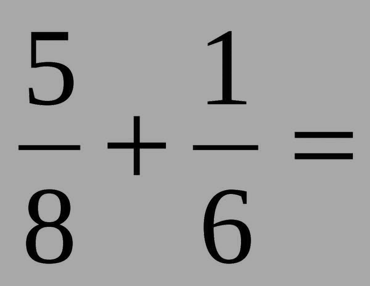 Coloring funny math fractions