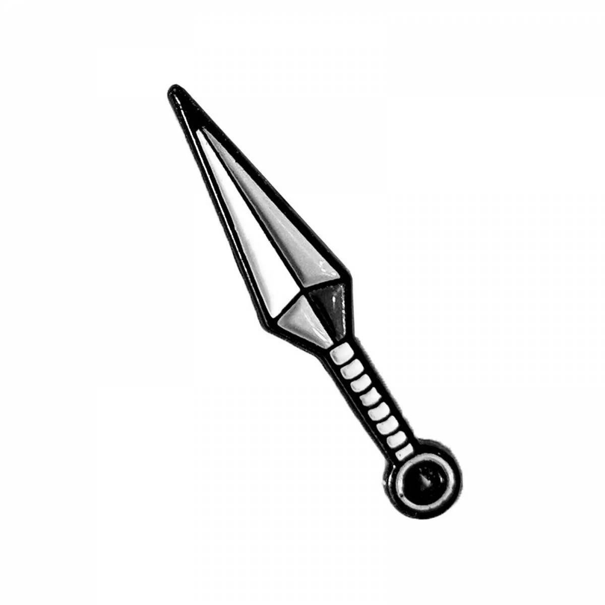 Colorful kunai from standoff 2 coloring page