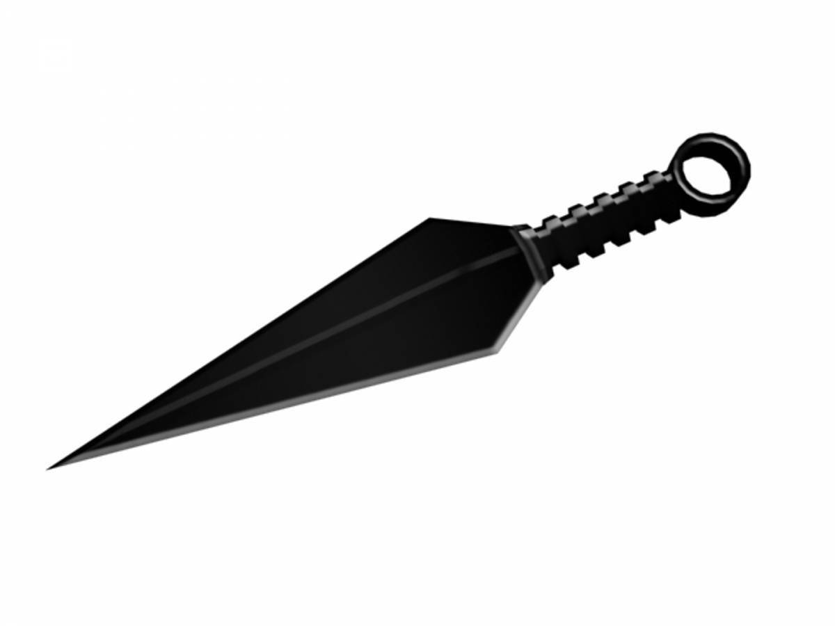 Attractive kunai from standoff 2 coloring page