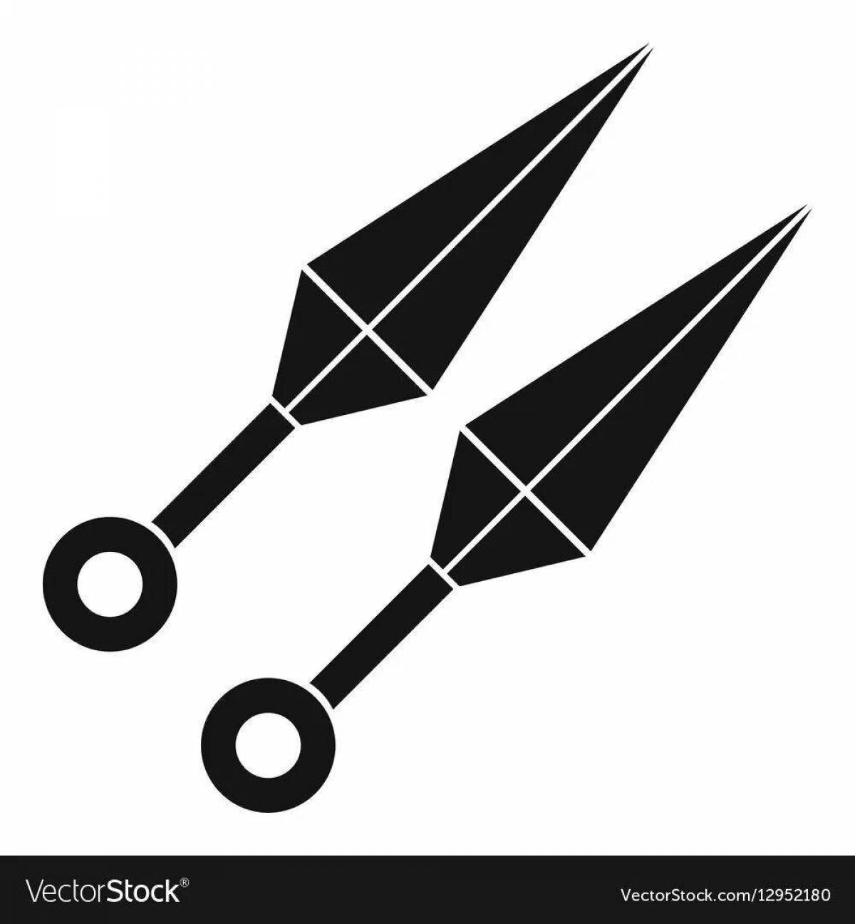 Shiny kunai from standoff 2 coloring page