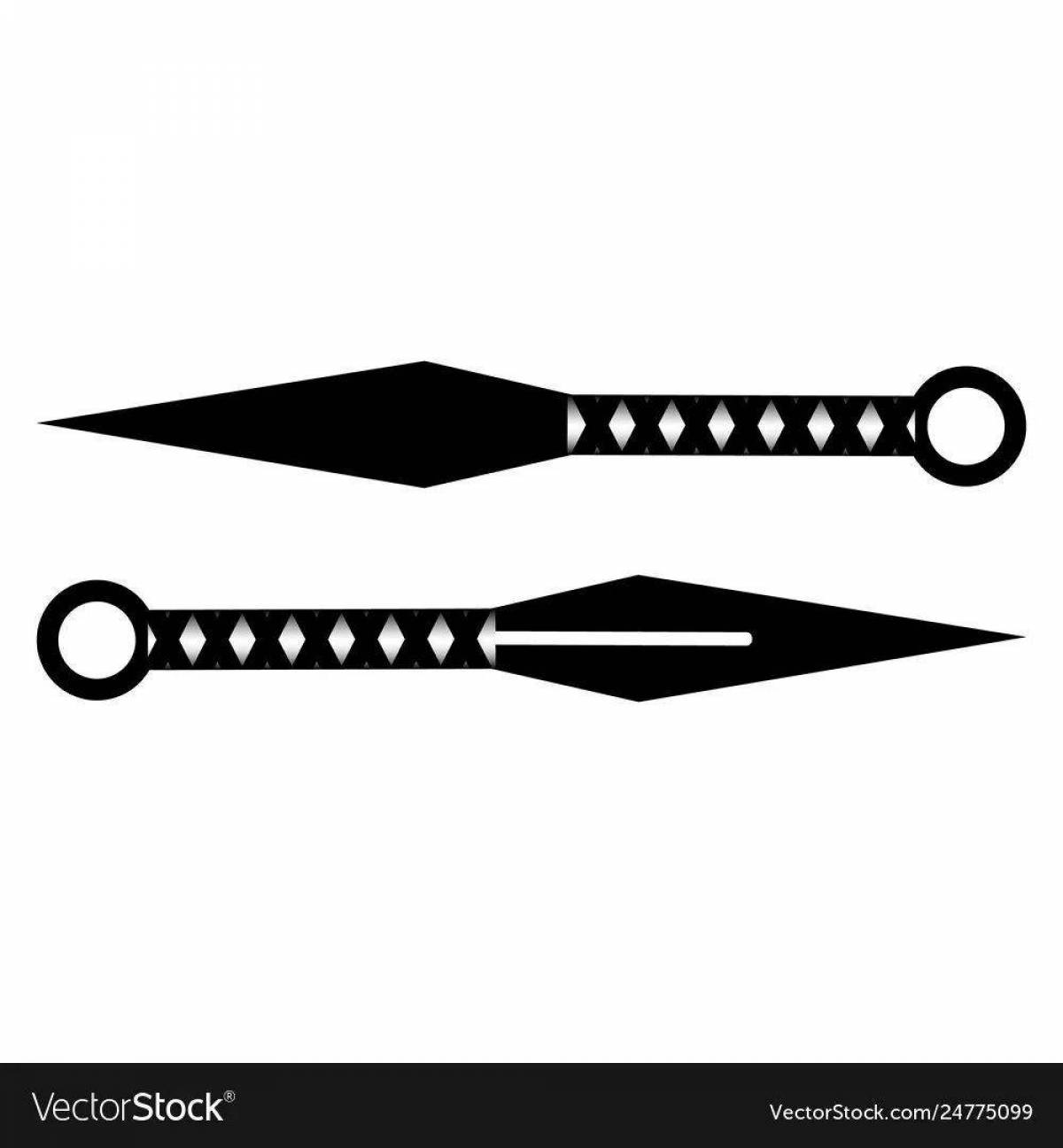 Brilliant kunai from standoff 2 coloring page