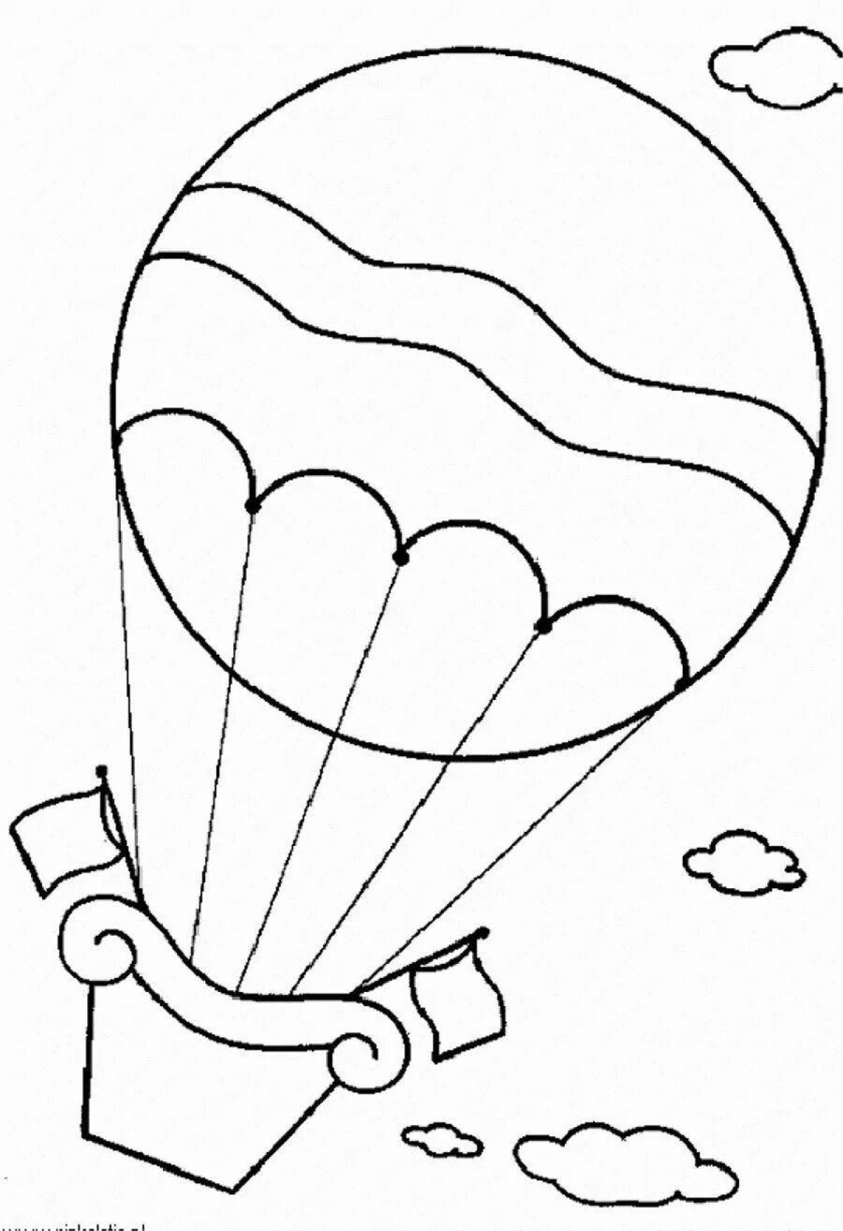 Coloring page daring skydiver
