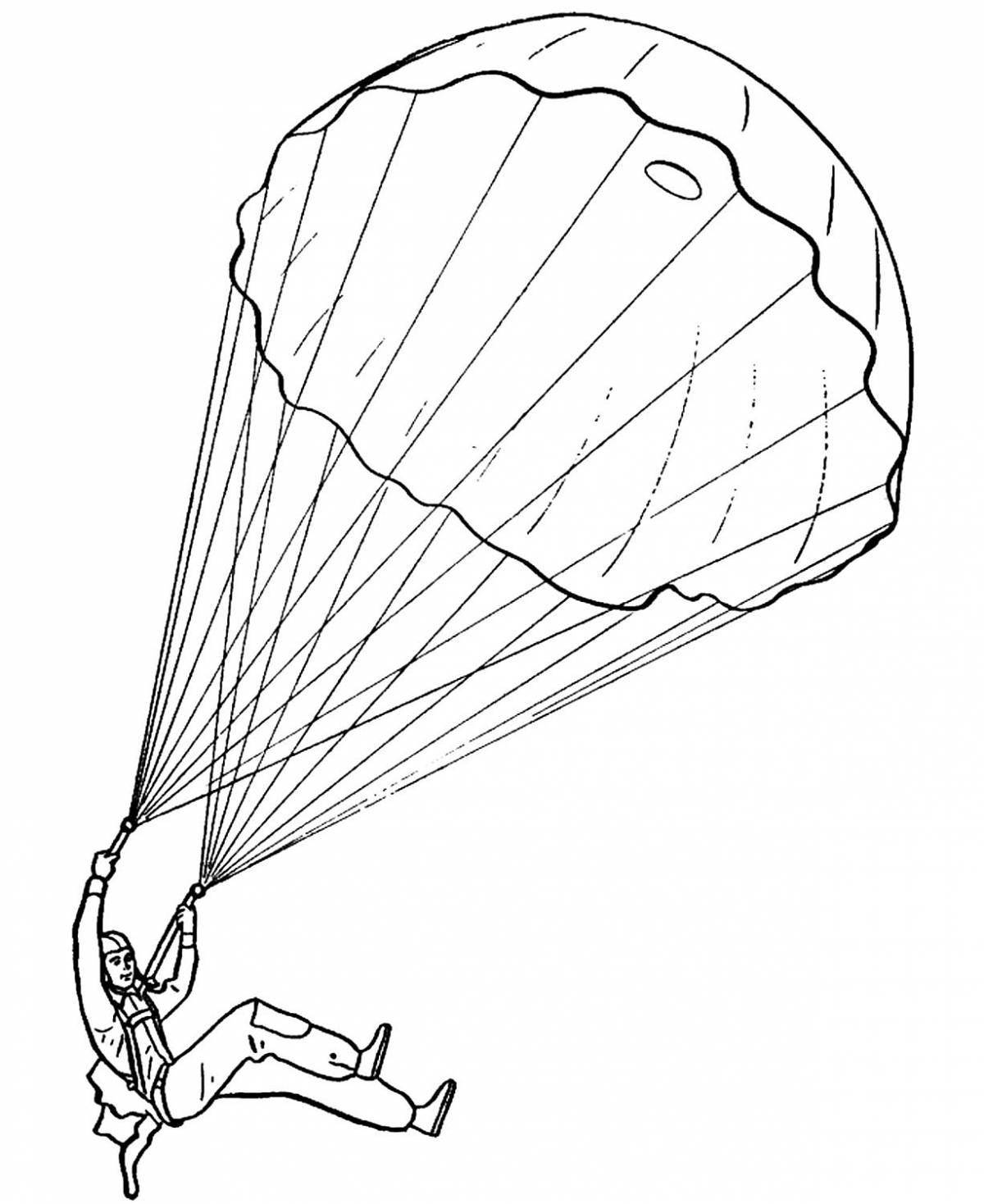 Захватывающая раскраска парашютиста