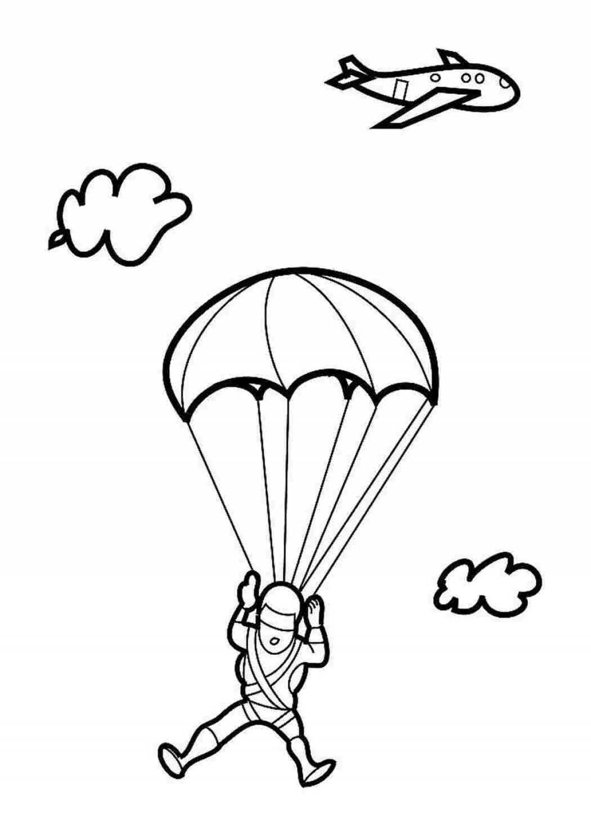 Coloring page superb skydiver