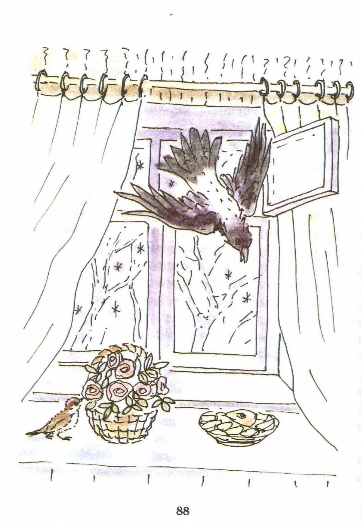 Иллюстрации к сказке Паустовского растрепанный Воробей