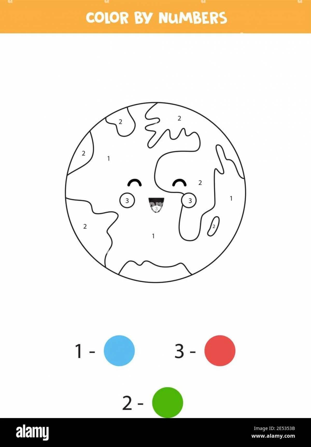 Color planet by numbers #5