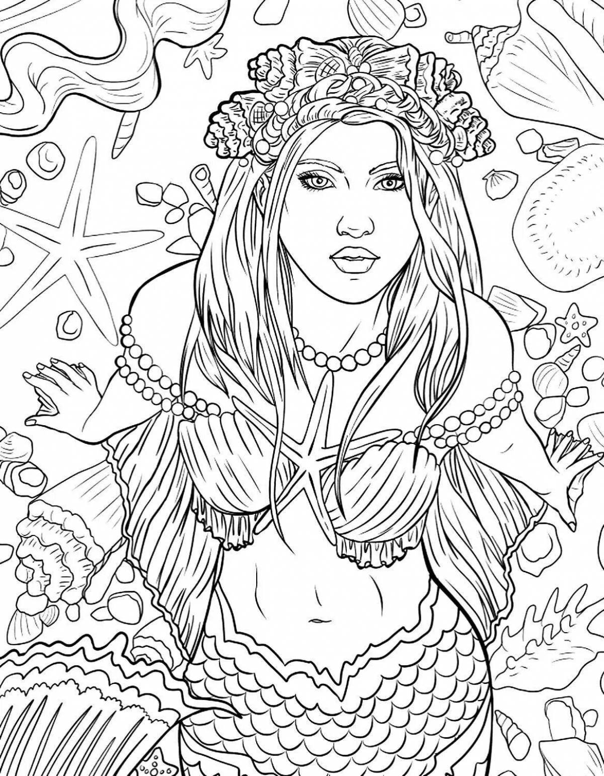 Amazing coloring pages of beautiful girls