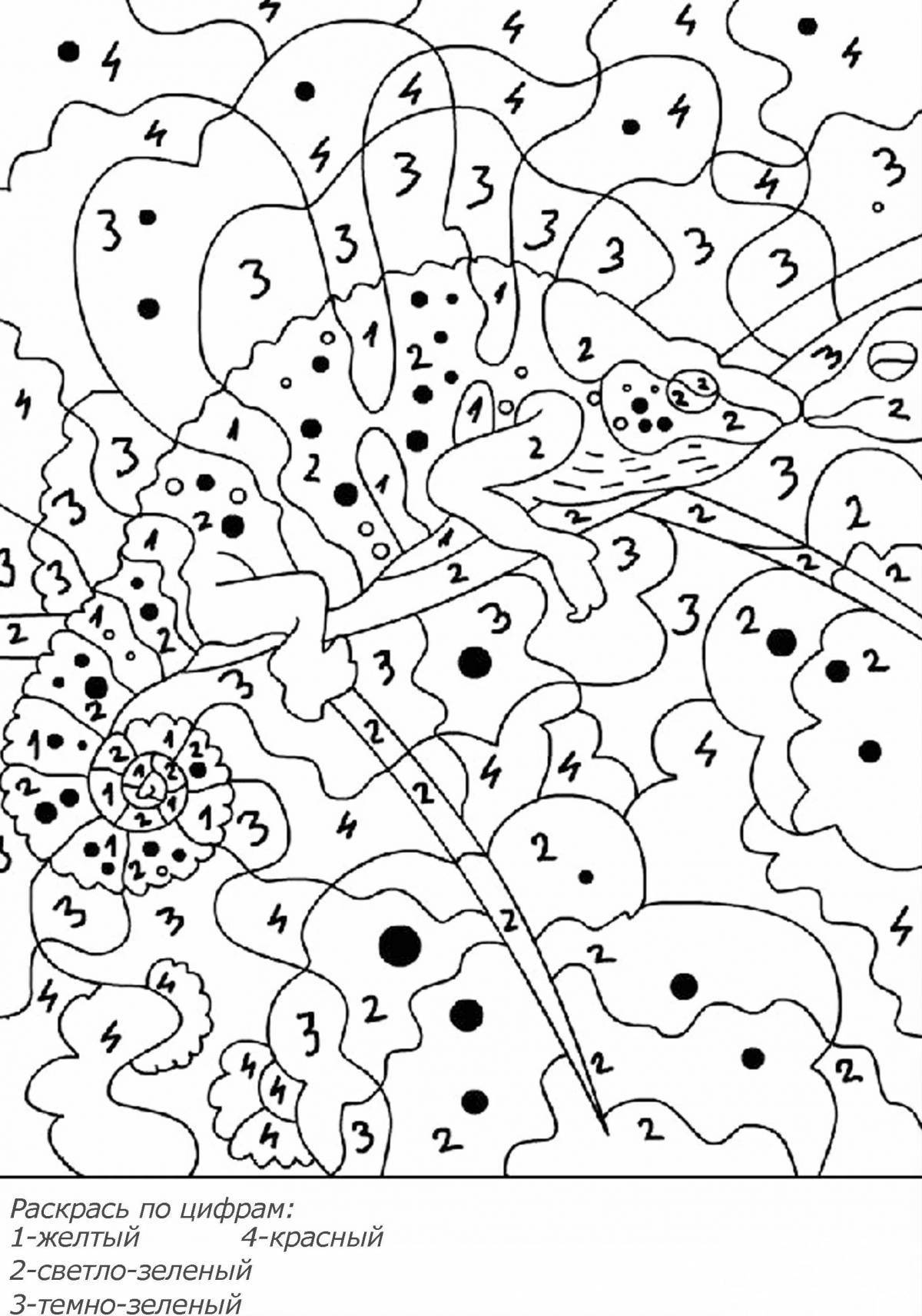 Joyful download by number coloring pages