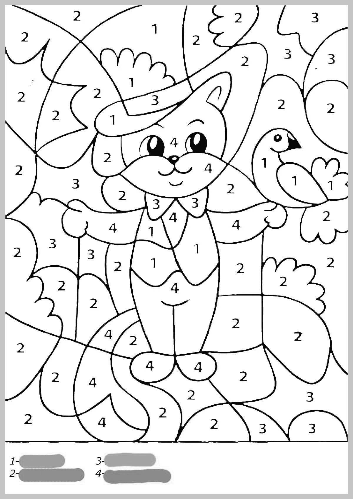 Fun download by numbers coloring book