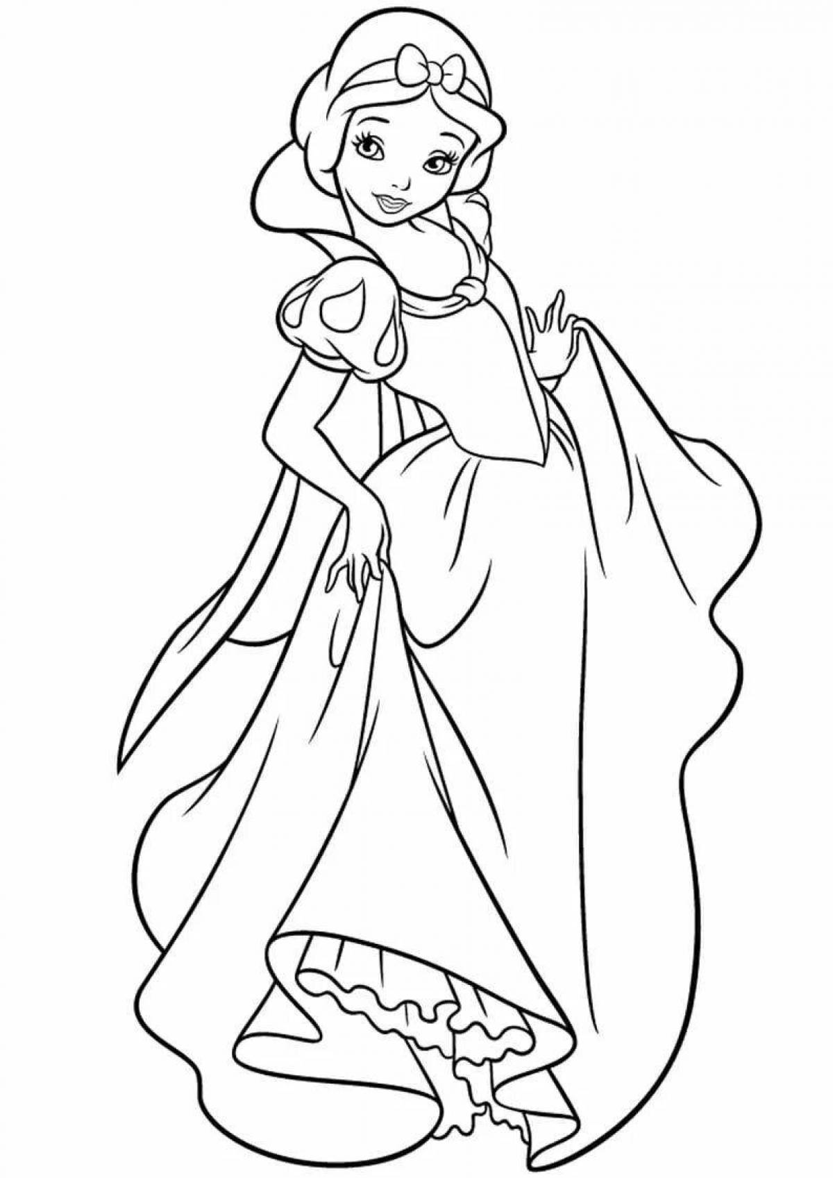 Exquisite princess coloring pages