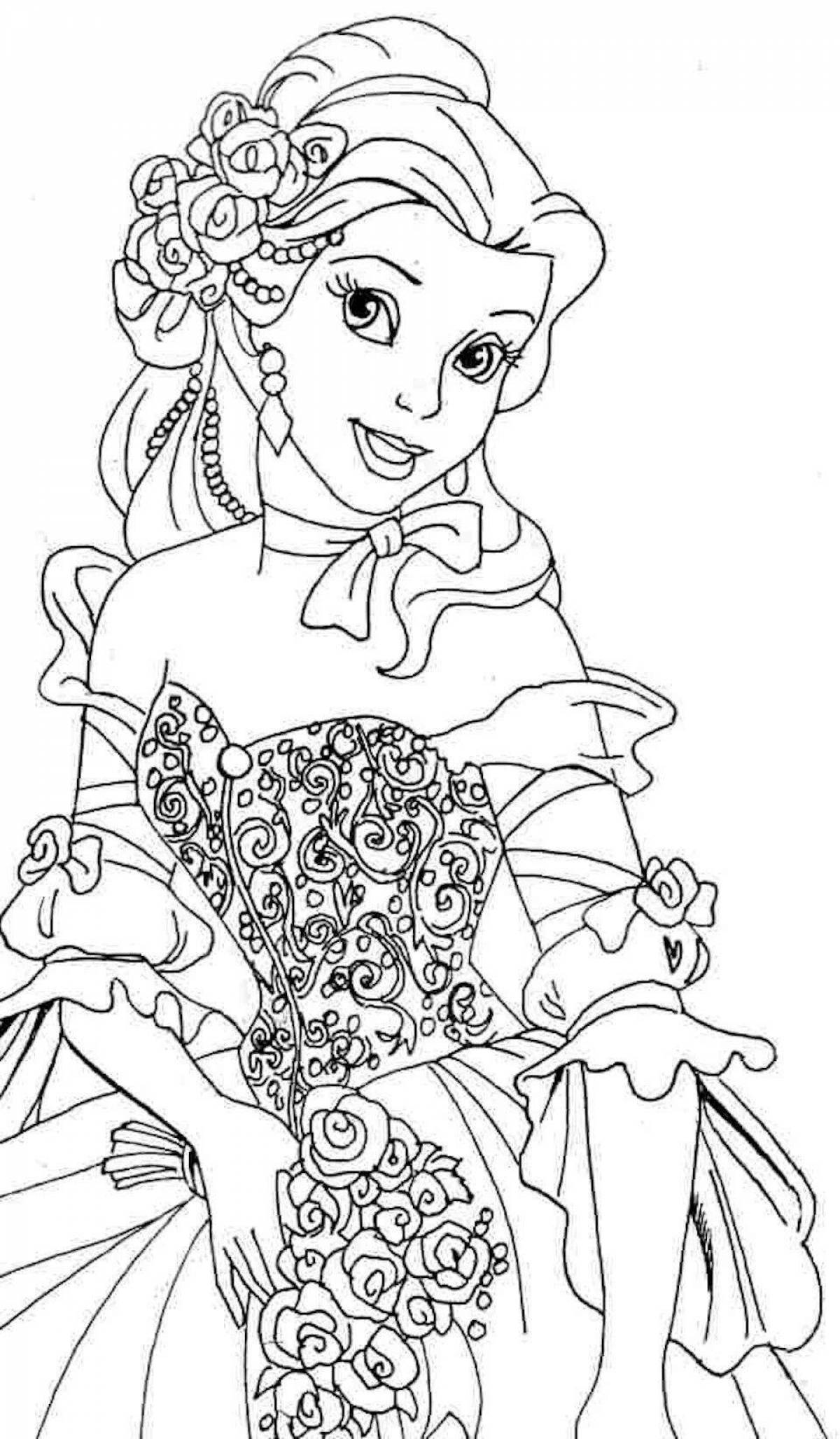 Exotic princess coloring pages