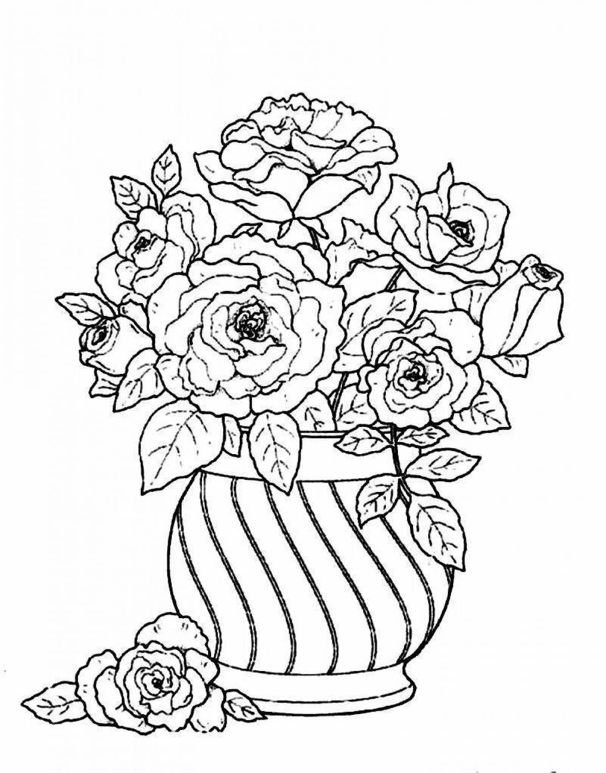 Rose flowers in a vase #1