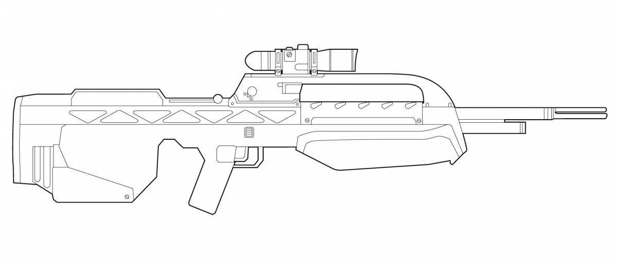 Radiant pro free fire weapon coloring page