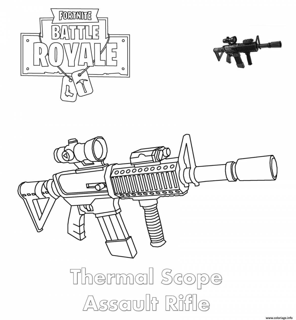 Graceful pro free fire weapon coloring page
