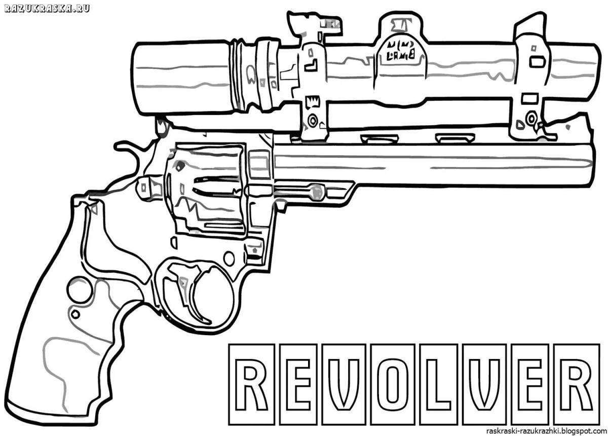 Delightful pro free fire weapon coloring page