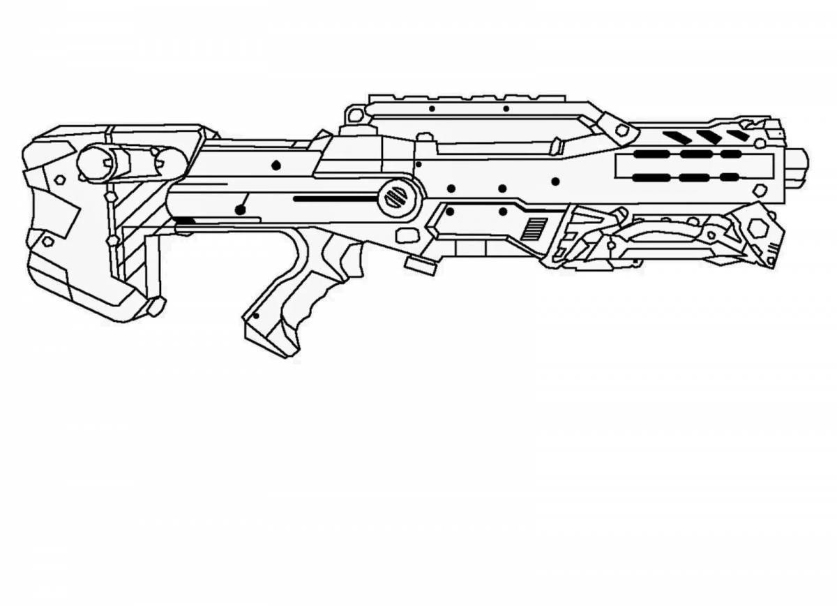 Forceful pro free fire weapon coloring page