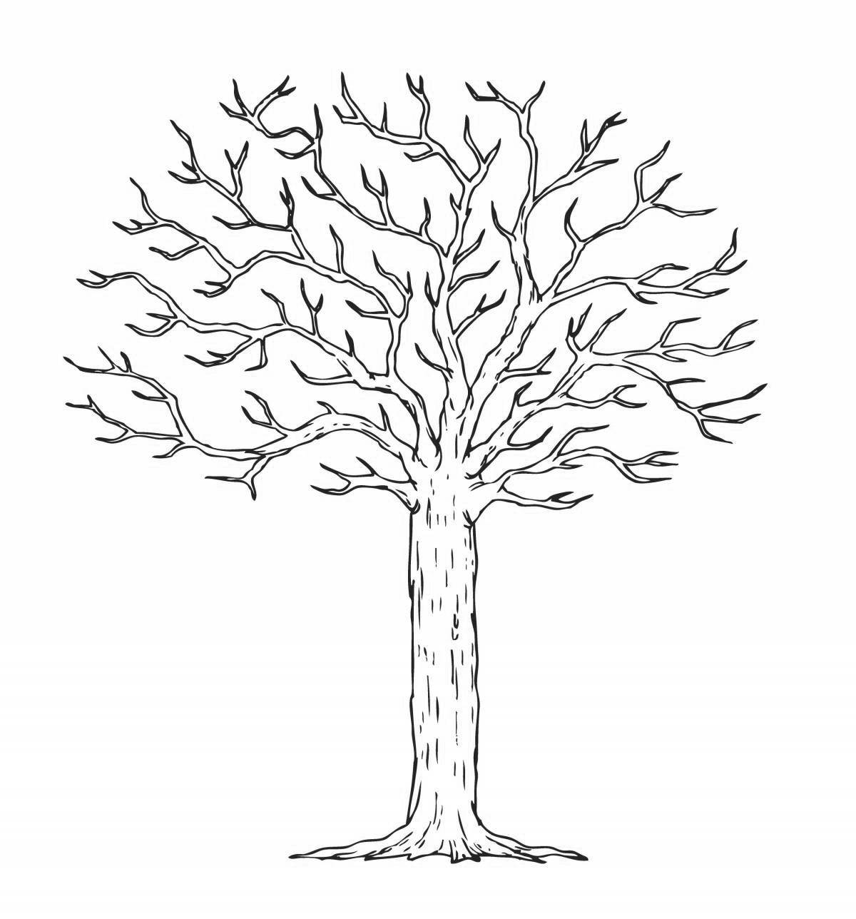 Elegant tree coloring without leaves