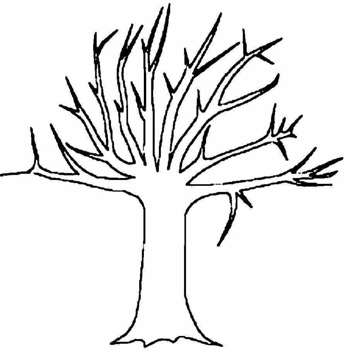Tree without leaves outline #1