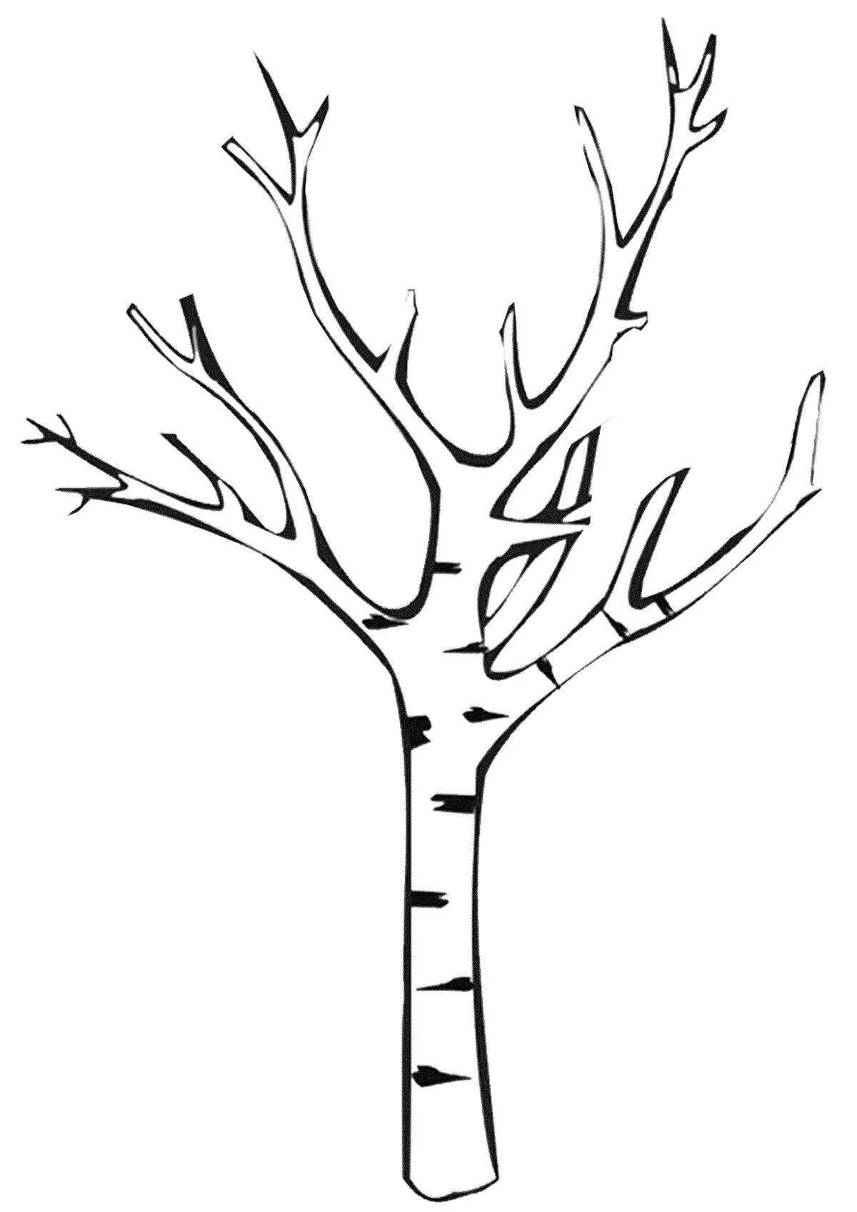 Tree without leaves outline #3
