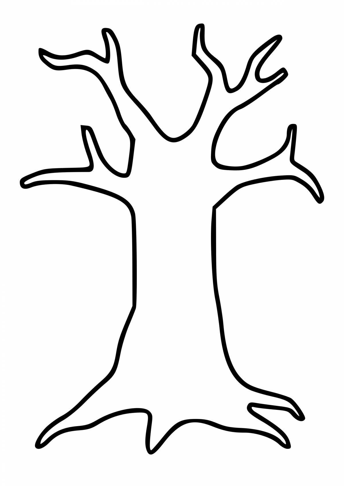 Tree without leaves outline #7