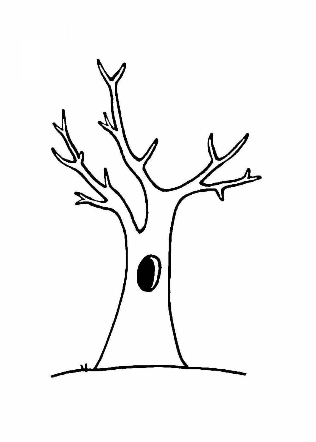 Tree without leaves outline #11