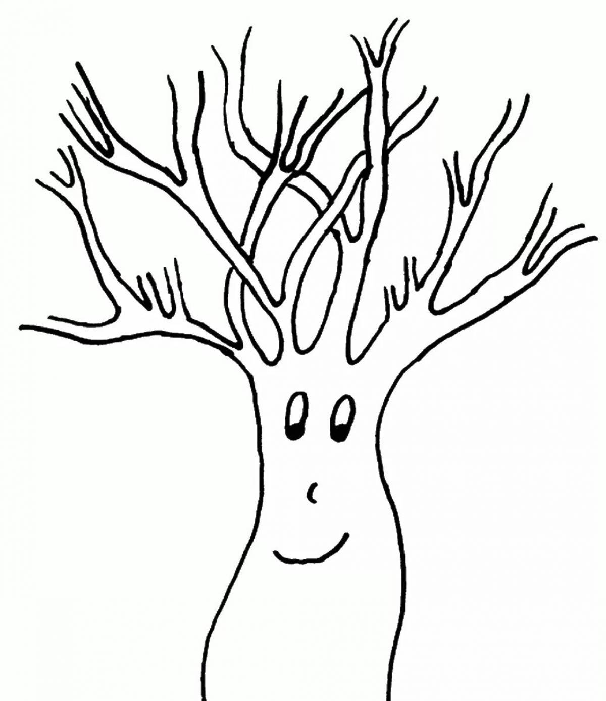 Tree without leaves outline #13