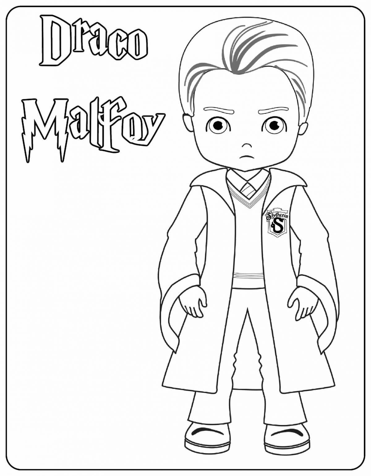 Draco Malfoy's glowing spiral coloring book