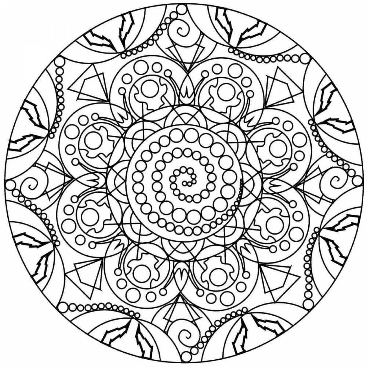 Luxury coloring mandala of wealth and prosperity