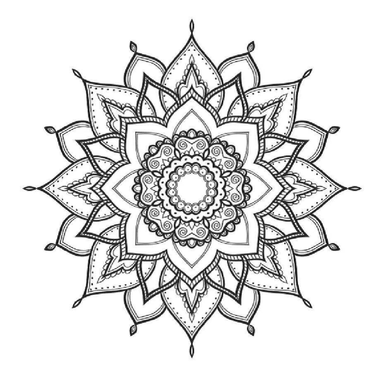 Photo Rich coloring mandala of wealth and prosperity